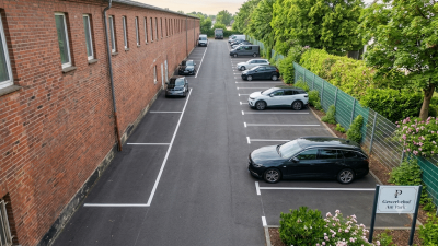 Hotelparkplatz kostenfrei hinter dem Retro-Art-Hotel Lünen